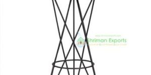 Industrial Wooden Round Bar Stool