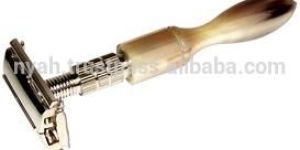 One Piece Double Edge Safety Razors/ Real Buffallo Horn Razors