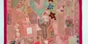 Vintage Sari Patchwork Tapestry Indian Sari Patchwork Curtain