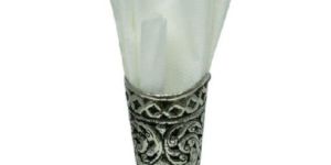 White Metal Napkin Holder