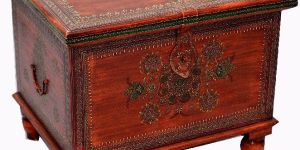 Painted Square Shape Chest Box