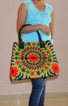 VINTAGE HANDBAG BANJARA EMBROIDERY Shopping Shoulder Carry Bag Tote Purse Bag