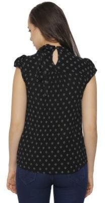Printed Collar Top