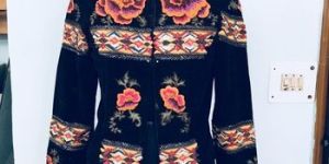 Hand Embroidered Beaded Flower Jacket