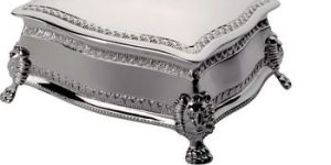 Vintage Jewelry Box with Decorated Legs