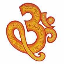 Handmade Wooden Crafted Wooden OM Mantra Door Hanging Indian Mantra Handicrafts