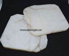 White AGATE COASTER Natural Agate