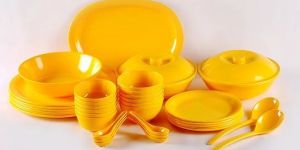 Yellow Melamine Plastic Dinner Sets