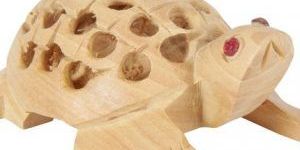 Wood Handmade Hand Carved Turtle