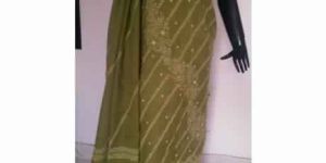 MEHNDI GREEN FULL PANEL EMBROIDERED FINE COTTON SUIT