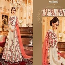 Affairs Cream Color Designer Embroidered Anarakalai Suit