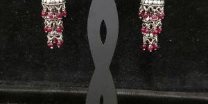 Silver Beautiful Multi Step Jhumki Earing