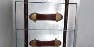 ALUMINIUM AVIATOR BEDSIDE TRUNK