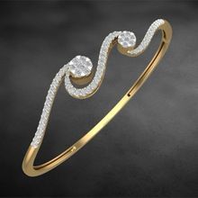 Solitaire Look Beautiful Unique Real Diamond Bracelet Rose