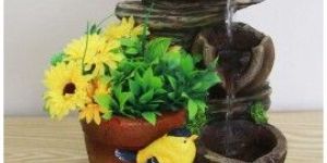 Wonderland Resin Water Fountain with Planter