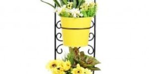 Wonderland WALL Planter with Metal BLACK BASE