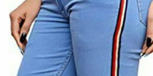 Ladies Side Lace Patti Stretch Jeans