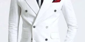 White Double Breasted Jacket