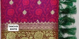 Tanchori Bootie Jhalar Nylon Silk Saree
