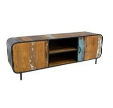 Reclaimed Wood Iron Media Unit