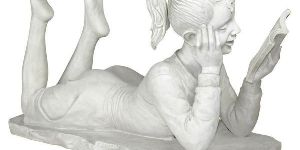 Girl Garden Fiber Statue