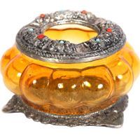 Oxidised Musk-Melon Shaped Glass Barni