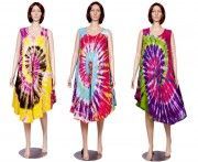 Tie Dye Print Casual Wear Sundress