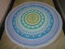 YOGA Round Mandala Tapestry Fringes