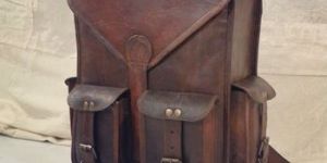 Real Leather Backpack Messenger Bag