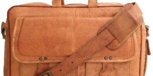 Light Brown Leather Laptop Bag