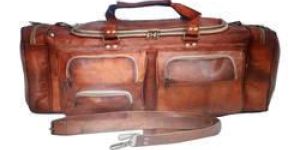 Vintage Leather Duffle Bag