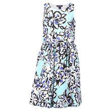 Blue Flowers Polyester Girls Dress Western