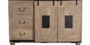 WOOD SLIDING SIDE BOARD