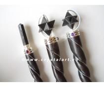 SPINNING MARKABA TWISTED WOODEN HEALING WAND