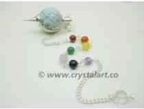 TREE AGATE BALL CHAKRA CHAIN PENDULUM