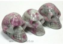 WHITE QUARTZ CARVED SKULL SHAPE