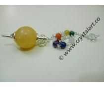 YELLOW AVENTURINE CHAKRA CHAIN BALL PENDULUM