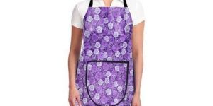 Purple Printed Kitchen Apron