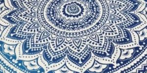OMBRE ROUNDIE COTTON HIPPIE TAPESTRY ROUND BEACH TOWEL YOGA MAT PICNIC