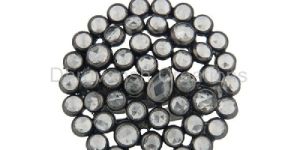 White Zircon Black Rhodium Plated 925 Silver Cocktail Ring