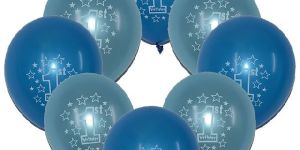Sky Blue Printed Balloons