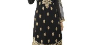 Kouture Black Georgette Straight Kurti