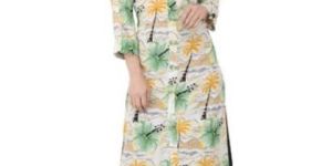 Kouture White Printed Rayon Kurti