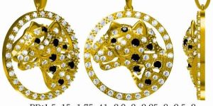 CAD/CAM Model Of Panther Design Pendant
