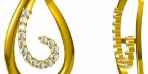 Jewelry CAD Model of Pear Shape Pendant