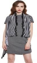 Women Stripe Shrug with Latken