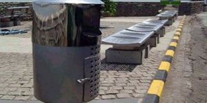 Metal Road Dustbin