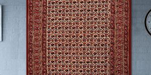 Bagru Mutty Block Printed Indian Handmade Brown Color Bedsheet