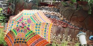 Rajasthani Sun Cotton Banjara Mirror Work Umbrellas Fashion Umbrellas