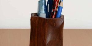 Wooden Pen and Stationery Jar